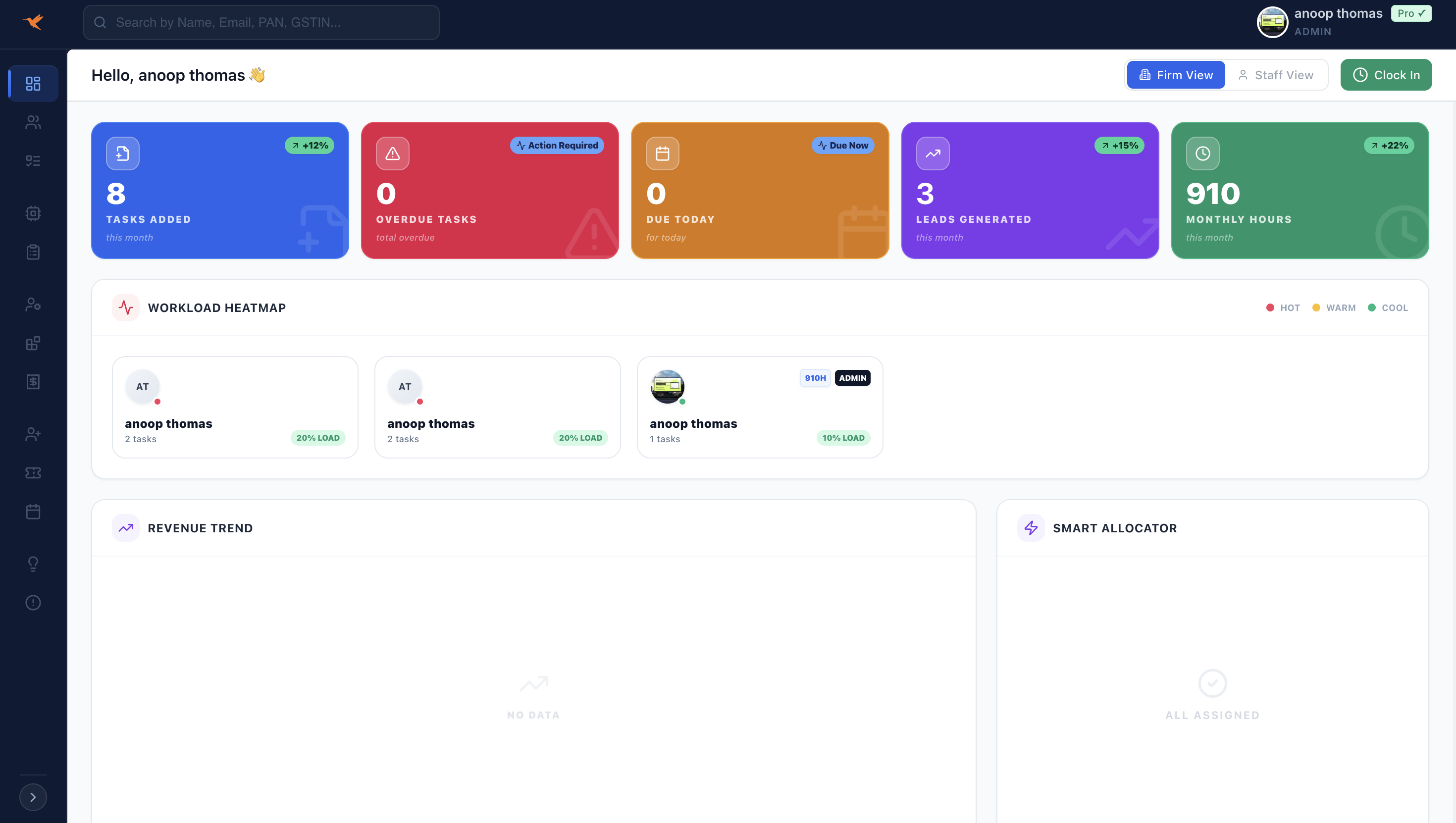 QwikCa New Dashboard v2.0